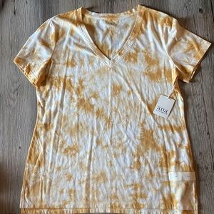 a.n.a yellow tie die shirt
